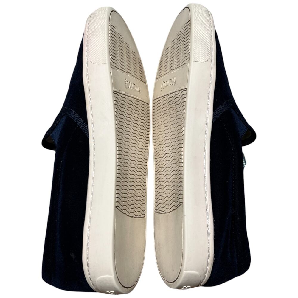 SOLUDOS Women 7 Navy Velvet Llama Alpaca Sneaker Slip On Shoes Flats READ - Picture 12 of 14